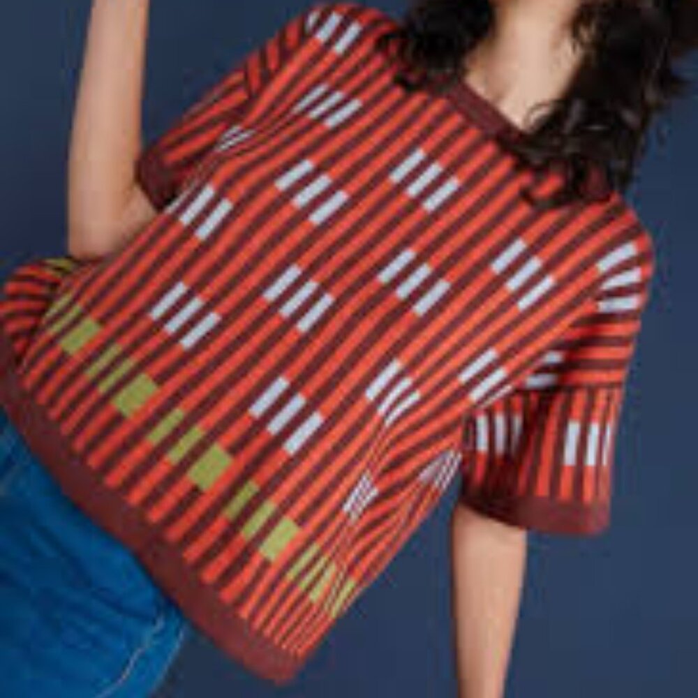 The Endery Bauhaus Short Sleeve Sweater Tee in Rescued Pima Cotton Size M/L